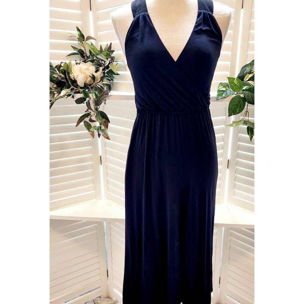 HD IN PARIS BLACK MAXI ROMPER WITH TIE BACK SIZE SMALL